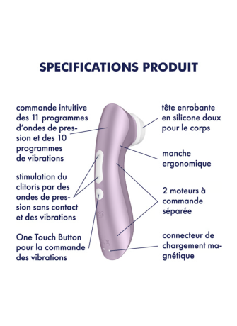 Stimulateur clitoridien Pro 2+ violet Satisfyer - CC597877